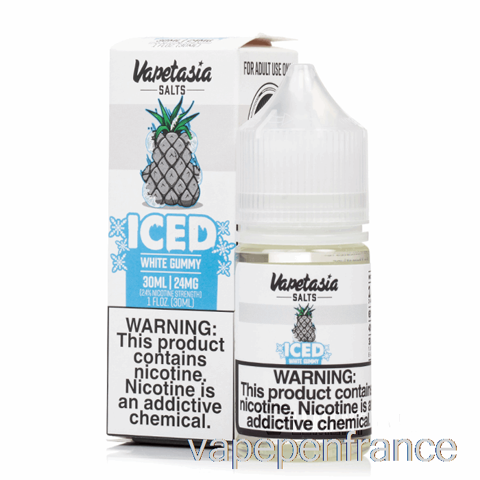 Gomme Blanche Glacée - Sels De Vapetasia - Stylo Vape 30 Ml 24 Mg